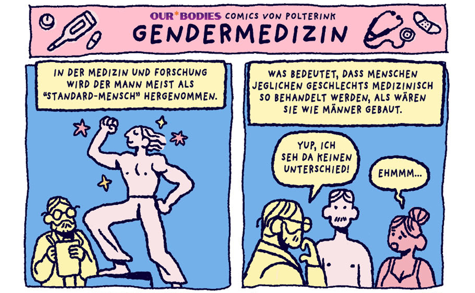 Comic von Polterink: Gender Medizin